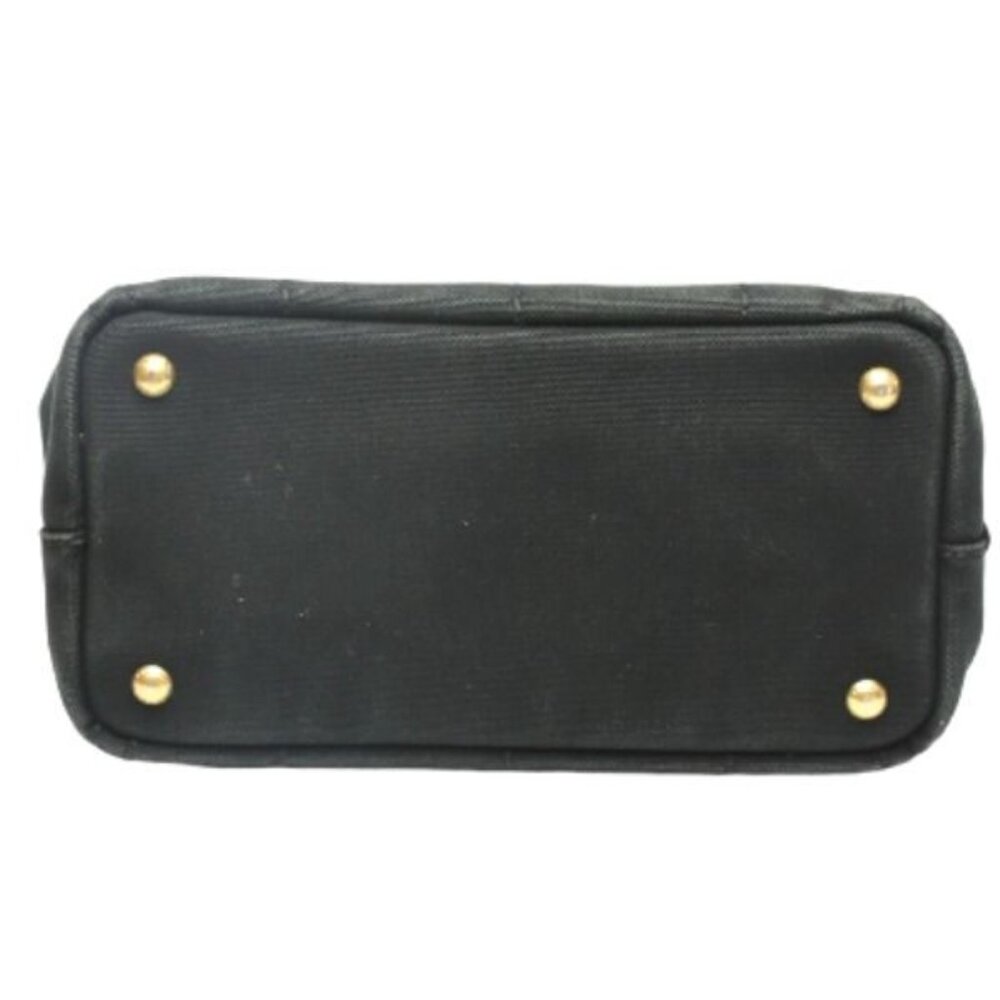 Prada 1 Bg439 Tote Bag Canapa Mini Tote Bag Black - Picture 6 of 15